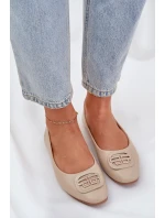 Baleríny Na Ploché Podešvi S Ozdobou Béžové model 21684319 - Boto