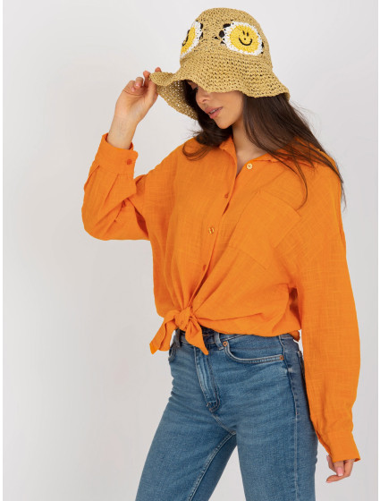 Oranžová bavlněná oversize košile od Etta OCH BELLA