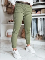Dámské kalhoty slim fit s páskem LINESKA khaki FashionStreet UY2575 Dámské kalhoty slim fit s páskem LINESKA khaki FashionStreet UY2575