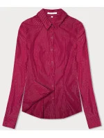 Tmavě růžová dámská halenka se proužky model 18471278 - Forget me not FASHION