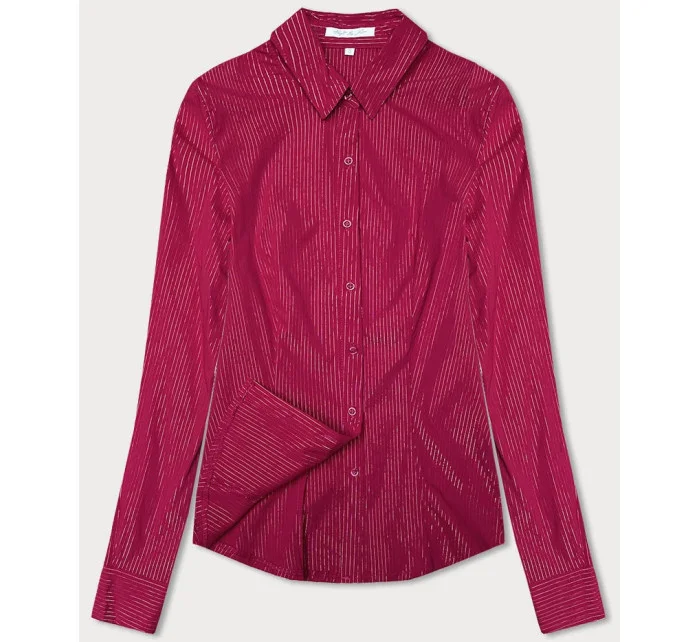 Tmavě růžová dámská halenka se proužky model 18471278 - Forget me not FASHION