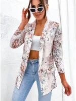 Béžové dámské sako s podšívkou model 20070247 - Moon Béžové dámské sako s podšívkou model 20070247 - Moon