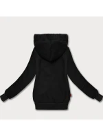 Černá vypasovaná dámská mikina s asymetrickým zipem model 21301342 - LHD