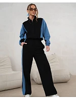 Tepláková souprava mikina na zip + široké kalhoty model 22049162 - Moon Tepláková souprava mikina na zip + široké kalhoty model 22049162 - Moon