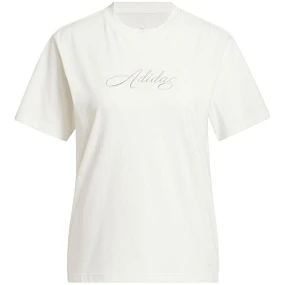 Dámské tričko adidas Cursive Wordmark Graphic T-shirt white KQ6404