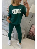 Sada s potiskem Queen tmavě zelená Sada s potiskem Queen tmavě zelená