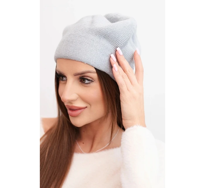 Dámská zimní čepice z vlny s a prodlouženými stranami fialová model 21865196 - K-Fashion