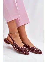 Zdobené Baleríny Na Plochém Podpatku Bordové Nilarisela Zdobené Baleríny Na Plochém Podpatku Bordové Nilarisela