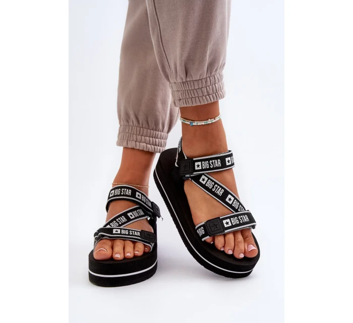 Dámské sandály na platformě Big Star Black Dámské sandály na platformě Big Star Black