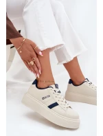 Dámské tenisky na platformě Big Star – světle béžové Dámské tenisky na platformě Big Star – světle béžové