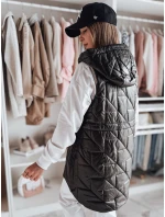 Dámská přechodná prošívaná vesta OLINVIA černá FashionStreet TY4836 Dámská přechodná prošívaná vesta OLINVIA černá FashionStreet TY4836