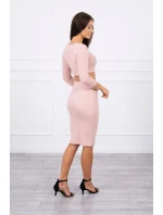 Souprava halenky a sukně tmavě pudrově růžová Souprava halenky a sukně tmavě pudrově růžová