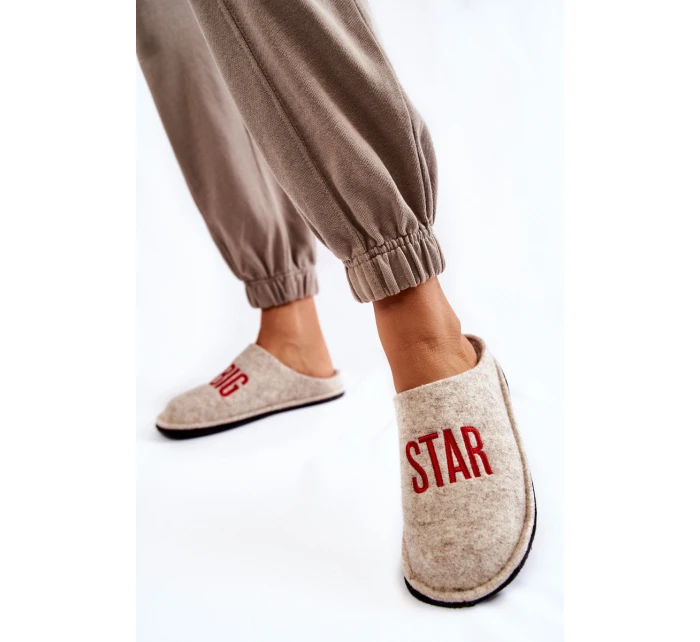 Domácí pantofle Big Star KK276021 Béžová