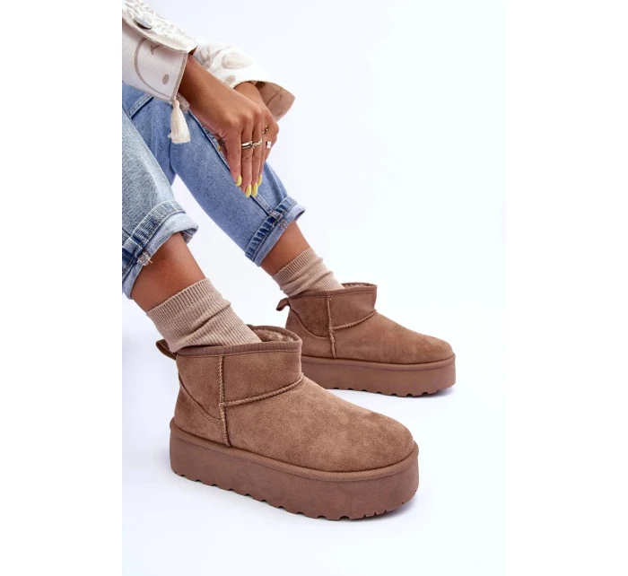 Kůže Sněhové Boty Na Platformě Tmavě Hnědé Corcoran Kůže Sněhové Boty Na Platformě Tmavě Hnědé Corcoran