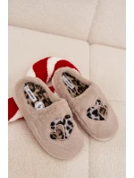 Dámské chlupaté papuče srdíčka – béžové Amandra Dámské chlupaté papuče srdíčka – béžové Amandra