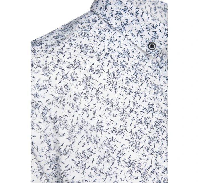 Pánská bílá košile s krátkým rukávem FashionStreet KX1041