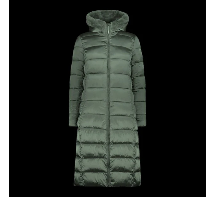 Dámská zimní bunda s kapucí  kabát dlouhý zelený model 21350585 - CMP