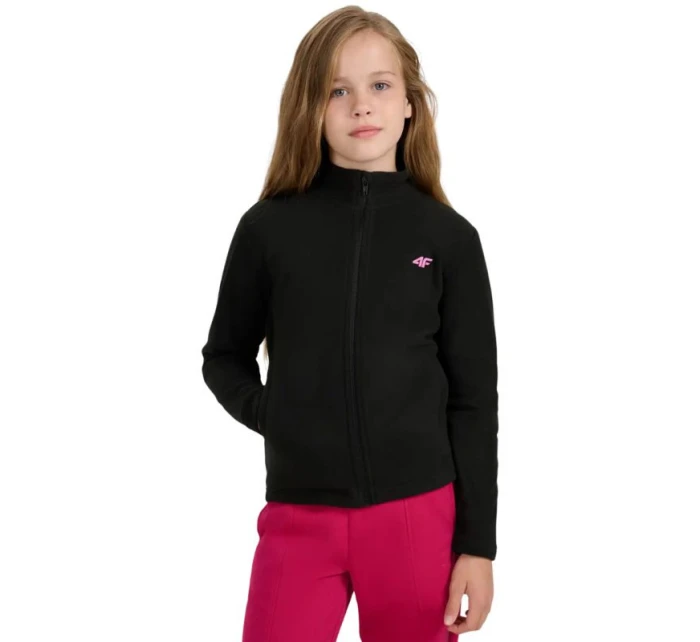 Dívčí fleece 4F F346 tmavě černý 4FJWAW25TFLEF346 20S