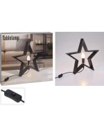 DEKORATIVNÍ HVĚZDA S LED OSVĚTLENÍM 35CM ČERNÁ Dětské