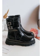 Dětské lakované boty se černé model 21634818 - Boto Dětské lakované boty se černé model 21634818 - Boto