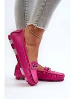 Semišové pohodlné mokasíny Fuchsia model 21655739 - S.Barski