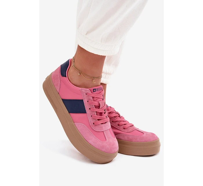 Dámské semišové tenisky Big Star TT274164 Růžové