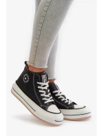 Zateplené Dámské Tenisky Na Platformě Eko Kůže Big Star Černé