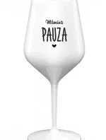 MÁMINA PAUZA - bílá nerozbitná sklenice na víno 470 ml