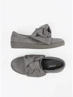 Jedinečné dámské šedo-stříbrné  tenisky bez podpatku