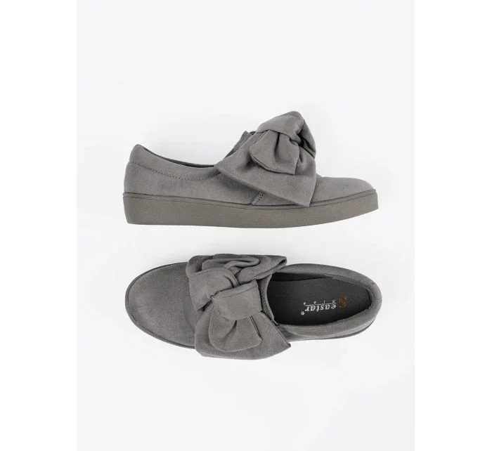 Jedinečné dámské šedo-stříbrné  tenisky bez podpatku