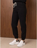 Dámská souprava z kordového úpletu – mikina a joggerové kalhoty, černá, FashionStreet AY1221