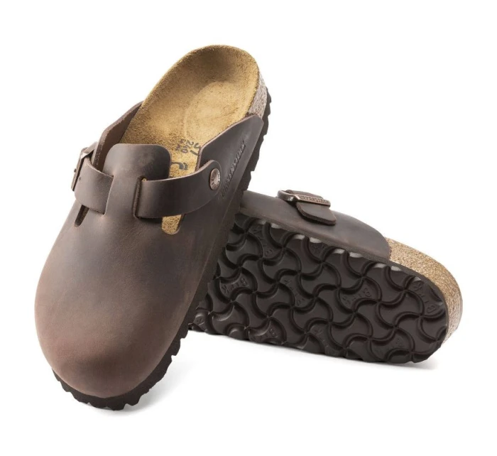 žabky Boston z kůže regular wide model 21735745 - Birkenstock