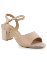 Béžové dámské sandály na jehlovém podpatku model 21904915 - VINCEZA