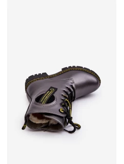 Dětské zateplené botky Trapery šedé model 21632804 - EVENTO