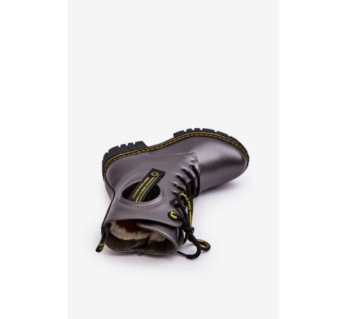 Dětské zateplené botky Trapery šedé model 21632804 - EVENTO Dětské zateplené botky Trapery šedé model 21632804 - EVENTO