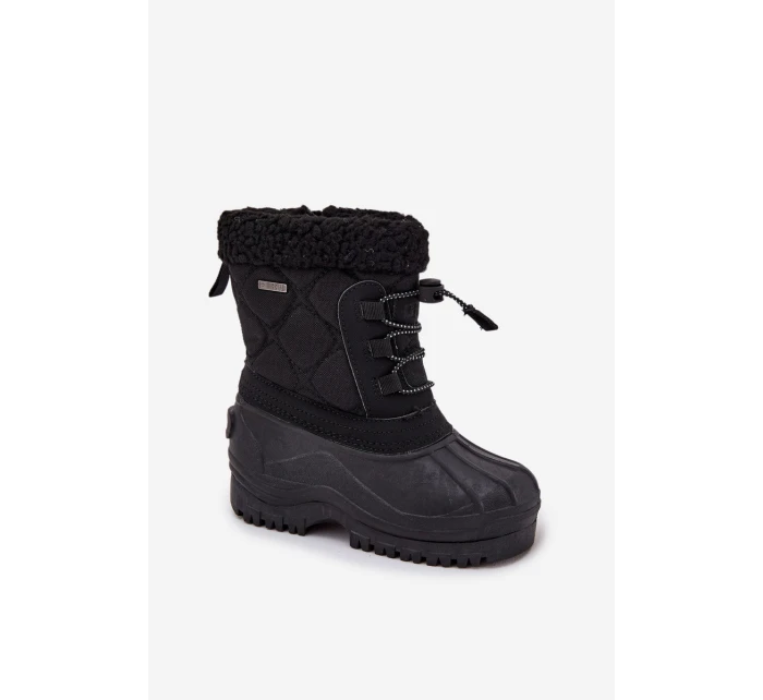 Zateplené dětské sněhule na zip Big Star OO374073 Černé Zateplené dětské sněhule na zip Big Star OO374073 Černé