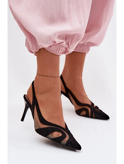 Dámské sandály na jehlovém podpatku Černé model 22103166 - Boto Dámské sandály na jehlovém podpatku Černé model 22103166 - Boto