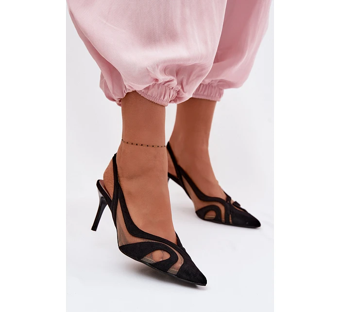 Dámské sandály na jehlovém podpatku Černé model 22103166 - Boto Dámské sandály na jehlovém podpatku Černé model 22103166 - Boto
