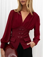 Bluzka MI BZ model 22554340 bordowy - FPrice Bluzka MI BZ model 22554340 bordowy - FPrice