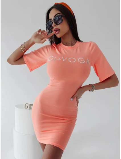 Dámské šaty model 18503375 lososové - Ola Voga