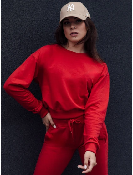 Dámská klasická mikina červená Dstreet model 21978482 - FashionStreet Dámská klasická mikina červená Dstreet model 21978482 - FashionStreet