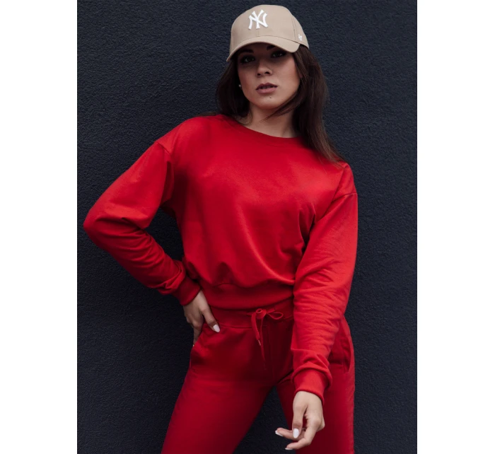 Dámská klasická mikina červená Dstreet model 21978482 - FashionStreet Dámská klasická mikina červená Dstreet model 21978482 - FashionStreet