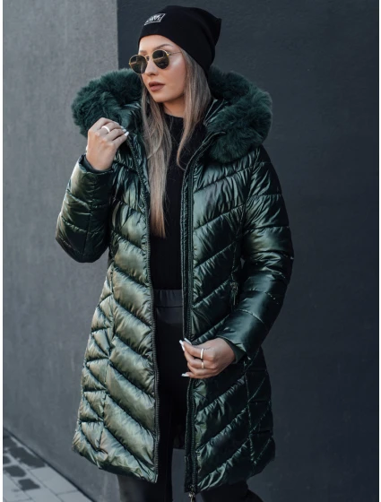Dámská prošívaná zimní bunda BELLATRIX zelená FashionStreet TY4591