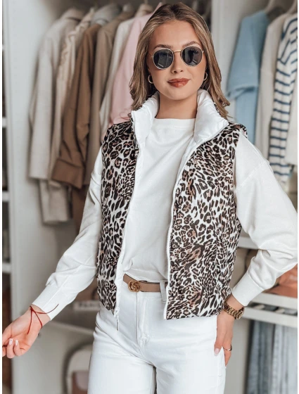 Dámská krátká oboustranná vesta CHIPUFF bílá FashionStreet TY4821