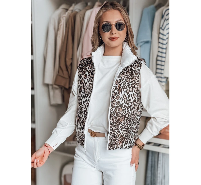 Dámská krátká oboustranná vesta CHIPUFF bílá FashionStreet TY4821