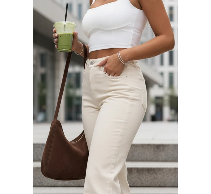 Jeansy damskie z  ecru model 22038494 - FashionStreet