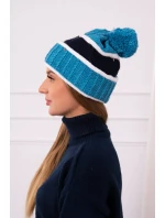 Dámská čepice Kinga K297 tyrkysová+zelená Dámská čepice Kinga K297 tyrkysová+zelená