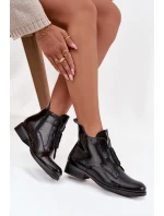 Lakované zateplené dámské boty s ozdobným detailem  Černé model 21713592 - S.Barski