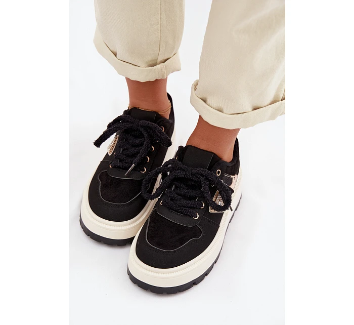 Dámské tenisky na platformě černé model 22039766 - Boto Dámské tenisky na platformě černé model 22039766 - Boto