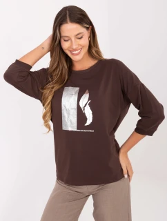 Bluzka RV BZ model 21406651 ciemny brązowy - FPrice